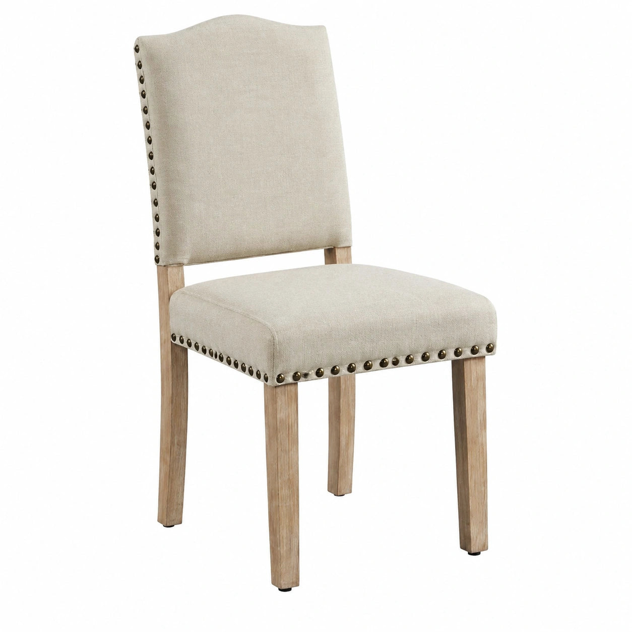 Fauteuil, rembourré, en bois massif, coloris beige, pour le salon ou la chambre