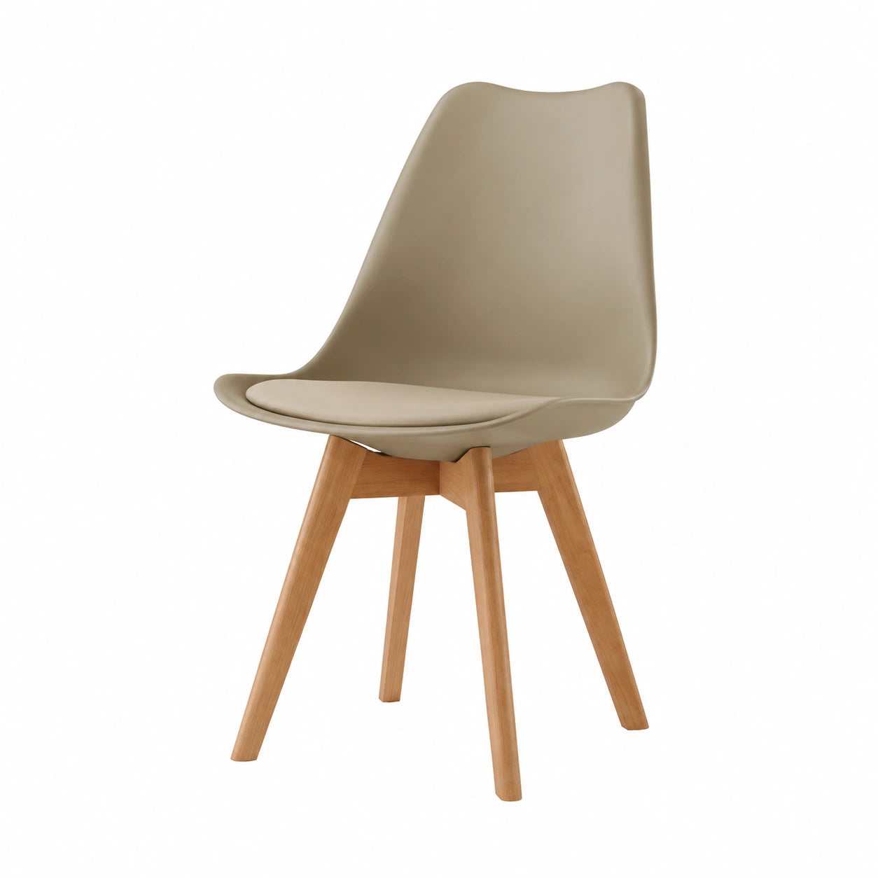 Chaise, en bois massif, coloris beige, pour la salle à manger ou la cuisine