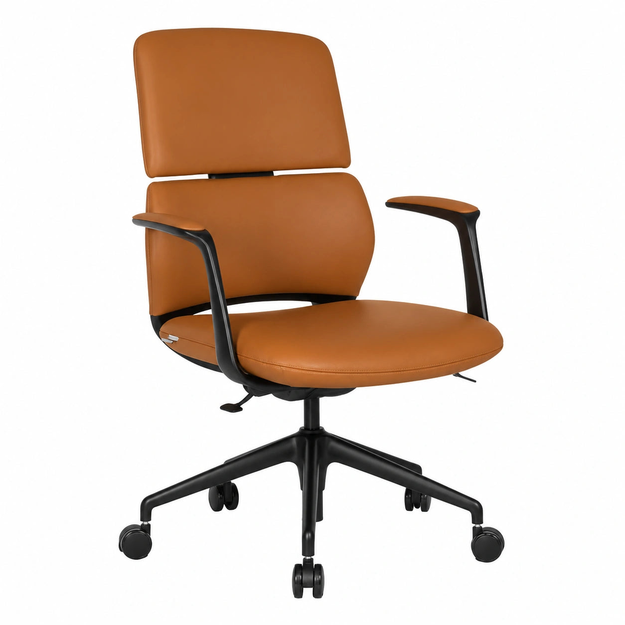 Bureau, en similicuir, pivotant, réglable, rembourré, coloris marron, pour l’espace de travail