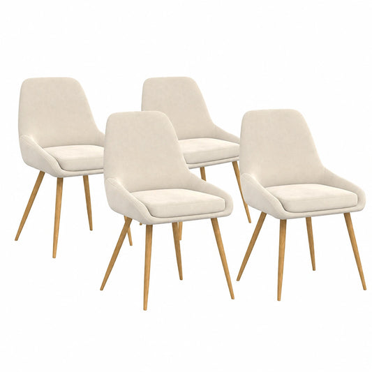 Chaise, en velours, coloris beige, pour la salle à manger ou la cuisine