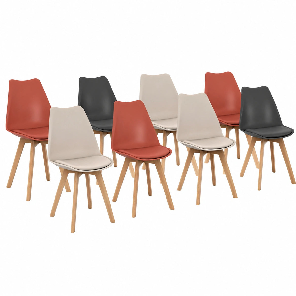 Chaise, coloris gris et beige, pour la salle à manger ou la cuisine