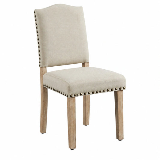 Fauteuil, rembourré, en bois massif, coloris beige, pour le salon ou la chambre