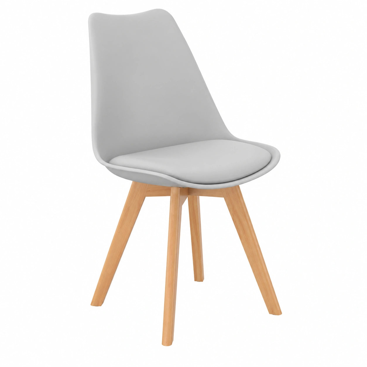 Chaise, coloris blanc et gris, pour la salle à manger ou la cuisine