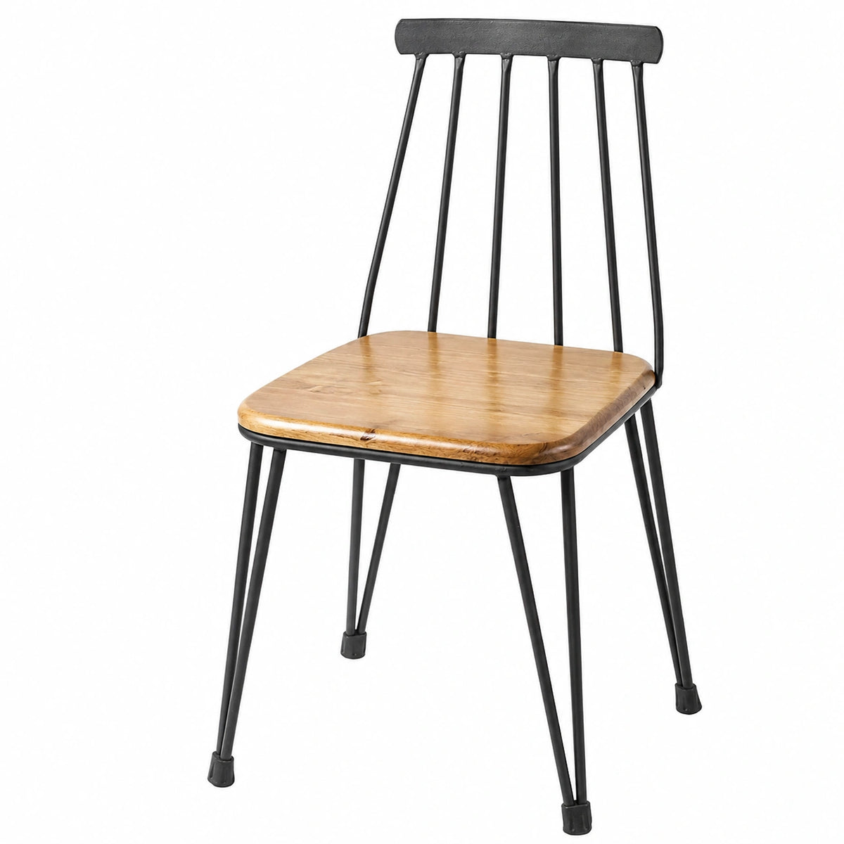 Chaise, en bois massif, 87 x 37 x 37 cm, coloris noir, pour la salle à manger ou la cuisine