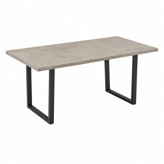 Table à manger, extensible, rembourré, en velours côtelé, coloris gris et beige, pour la salle à manger
