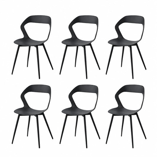 Chaise, en métal, coloris noir, pour la salle à manger ou la cuisine