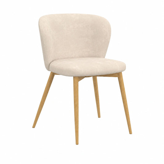 Chaise, en tissu, coloris beige, pour la salle à manger ou la cuisine